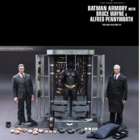 Hottoys MMS236 The Dark Knight Batman Armory With Bruce Wayne And Alfred Pennyworth