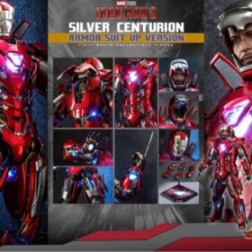 Hottoys MMS618 Iron Man 3 Silver Centurion Armor Suit Up Version