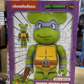 全新 Medicom Toy Bearbrick Be@rbrick 400% 100% Donatello Teenage Mutant Ninja Turtles 忍者龜 多納太羅 唐尼 丹