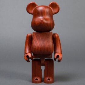 全新 Medicom Toy Bearbrick Be@rbrick 400% Karimoku Wooden The Padauk Wood 2017 木熊 鳳凰木