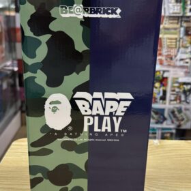 開封品 Medicom Toy Bearbrick Be@rbrick 400% 1 St Camo Shark Bape Play  ABC A Bathing Ape WGM 迷彩 藍綠