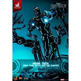 Hottoys MMS672 Neon Tech Ironman Suit-Up Gantry