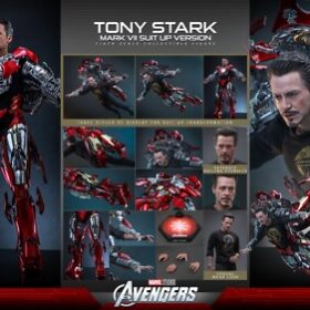 Hottoys MMS718 Tony Stark Ironman Mark 7 MK 7 Suit Up Version