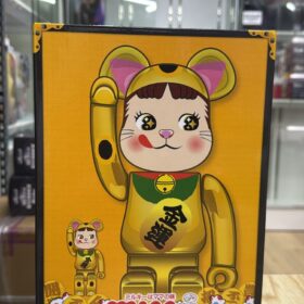 全新 3 Medicom Toy Bearbrick Be@rbrick 400% 100% Milky Gold Lucky Cat 牛奶妹 不二家 金運 招財貓